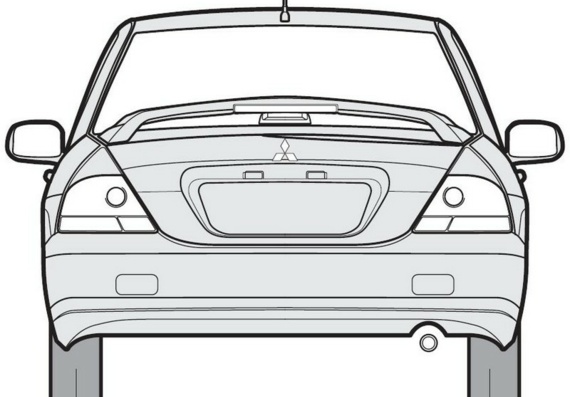 Mitsubishi Lancer (2007) (Мицубиси Ланcер (2007)) - чертежи (рисунки) автомобиля